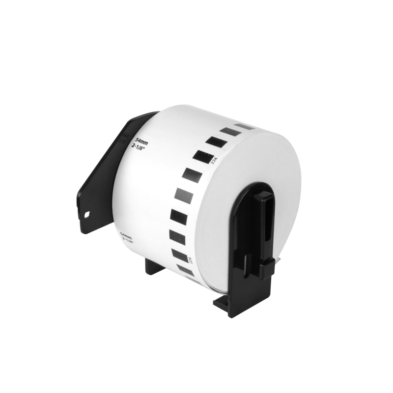 BROTHER Sin-Pegam 54mm x 30,4mt Negro sobre Blanco Papel-Continuo p/QL