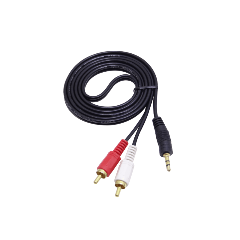 3,5mm-M 2-RCA-M 1,5mt Macho-Macho Cable Audio Plug-RCA Phone-1/8