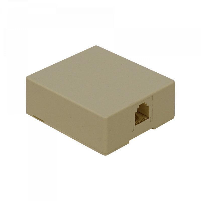 Roseta RJ11/RJ14 6P4C Telefono Sobrepuesta Blanca