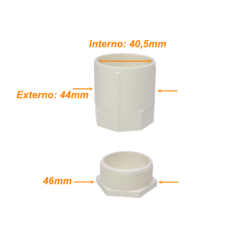 LINKCHIP 40mm Blanca Salida de Caja PVC para Tubo