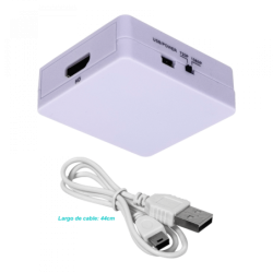 3-RCA-H-in 1-HDMI-out Convertidor Video 720p/1080p req-5V-USB