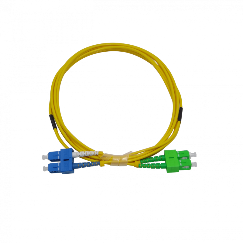 2mt SC/APC-SC/UPC MonoModo SM Duplex Jumper Cable Fibra 3mm