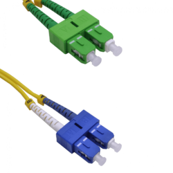 2mt SC/APC-SC/UPC MonoModo SM Duplex Jumper Cable Fibra 3mm