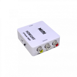 1-HDMI-in 3-RCA-H-out PAL/NTSC Convertidor Video 1080p req-5V-USB