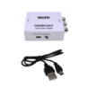 1-HDMI-in 3-RCA-H-out PAL/NTSC Convertidor Video 1080p req-5V-USB
