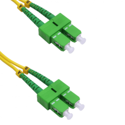 1mt SC/APC-SC/APC MonoModo SM Duplex Jumper Cable Fibra 9/125um LSZH