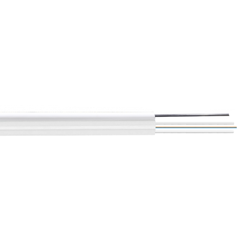 Blanca 1000mts 2-Fibra-SM-G652D DropFTTH Exterior-PVC 3-Portante 5x2mm