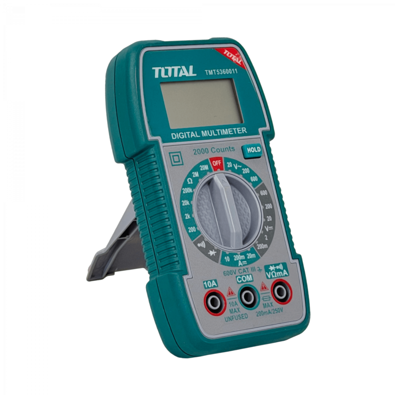 TOTAL Multitester Digital req-2xAAA 600VDC 600VAC CATIII 10A TMT460011
