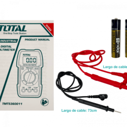TOTAL Multitester Digital req-2xAAA 600VDC 600VAC CATIII 10A TMT460011
